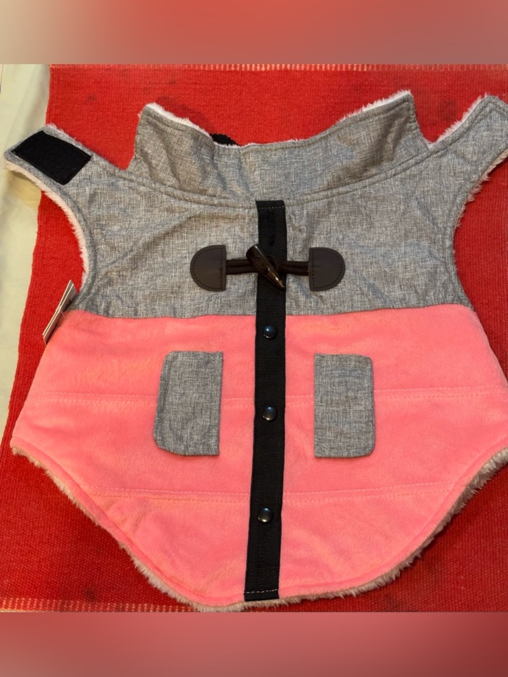Pink & Gray Soft Pet Jacket